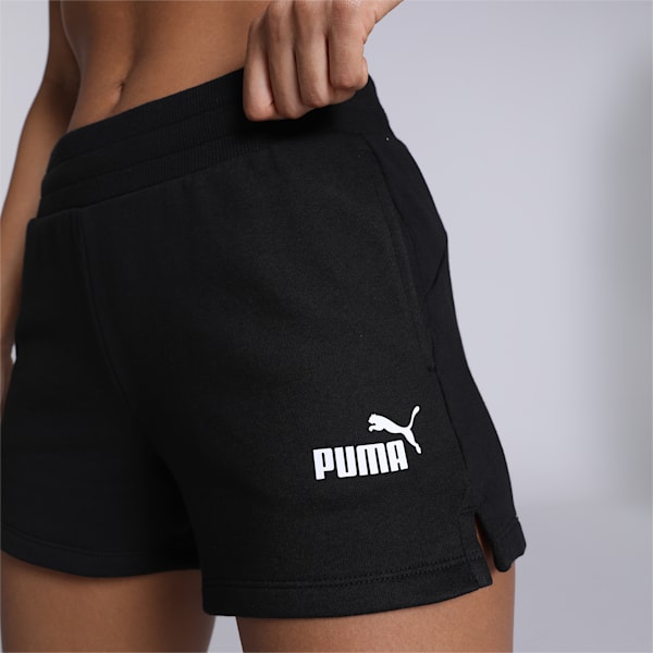 Women's Regular Fit 4" Sweat Shorts, Puma Black, extralarge-IND